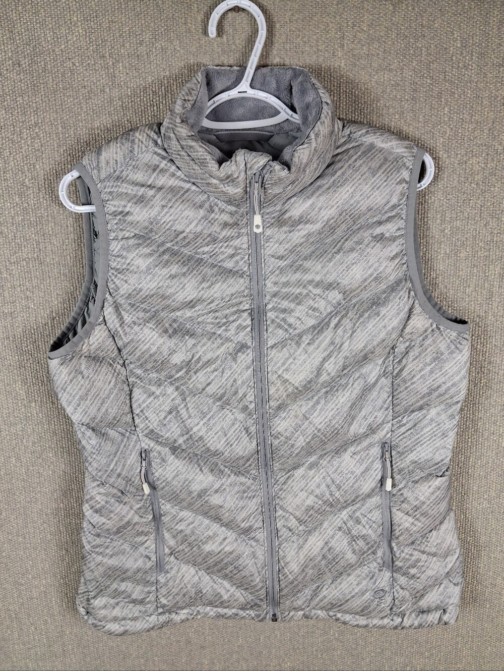 Mountain Hardwear Vest Womens Large Gray Ratio Q-Shield 650 Fill Down Puffer